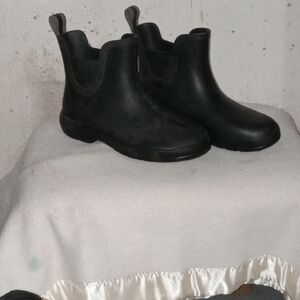 Totes Black Water Resistant Rain Boots Outdoor Wear Comfort Fit